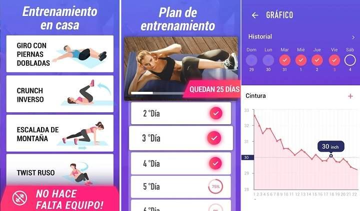 las mejores aplicaciones Android gratis para hacer ejercicio en casa y perder peso adelgazar sin necesidad de equipación ni herramientas. Entrenamientos personales para hombres y mujeres