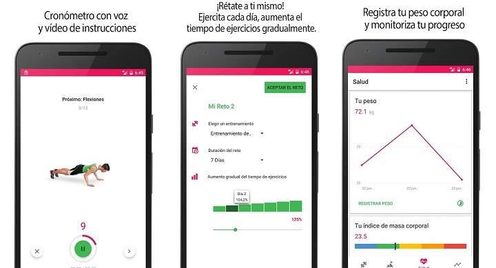 las mejores aplicaciones Android gratis para hacer ejercicio en casa y perder peso adelgazar sin necesidad de equipación ni herramientas. Entrenamientos personales para hombres y mujeres
