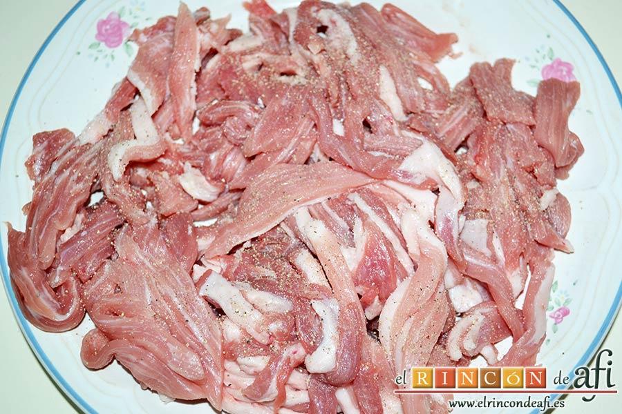 Macarrones del Cardenal, salpimentar