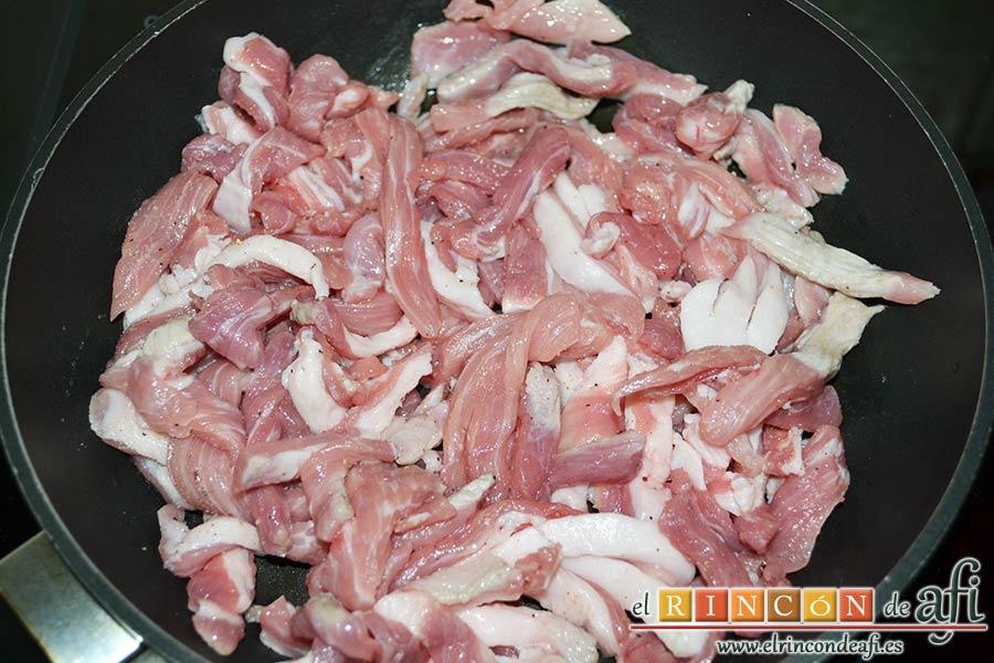 Macarrones del Cardenal, saltear