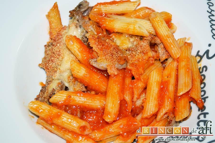 Macarrones del Cardenal, sugerencia de presentación