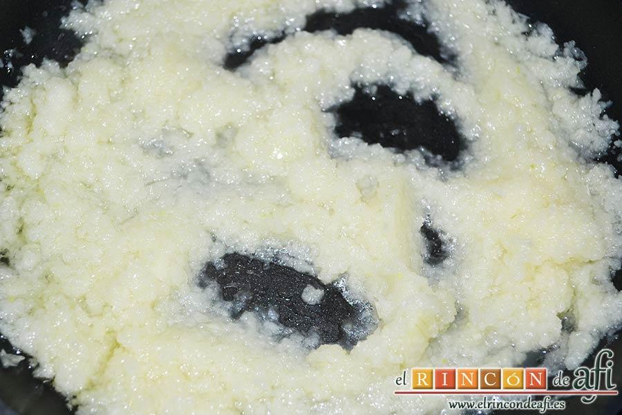 Macarrones del Cardenal, dejarla al fuego unos minutos