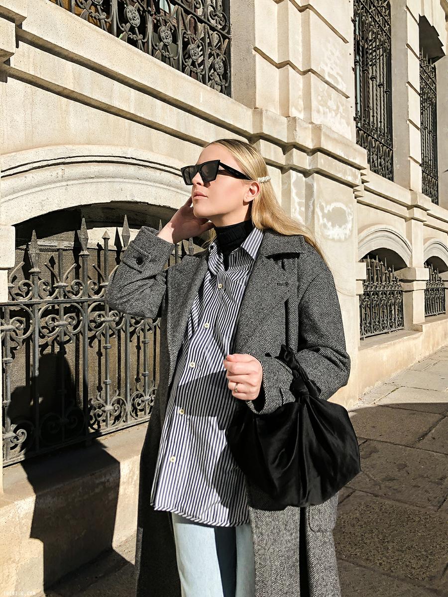 Trini | Max Mara coat Levis jeans