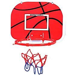 Alomejor Mini Juego de Juguete de Baloncesto para niños Juego de aro y Pelota de Baloncesto con suspensión Ajustable para niños pequeños Niños pequeños(Plastic Hook+Adhesive Hook)