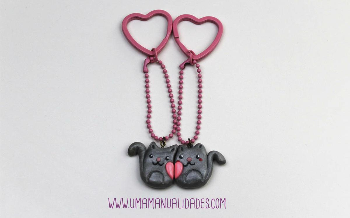 llavero gatos san valentin