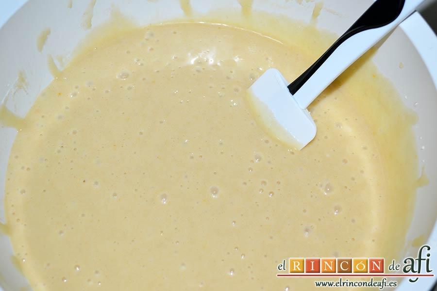 Coca de llanda, mezclar bien hasta que esté todo integrado