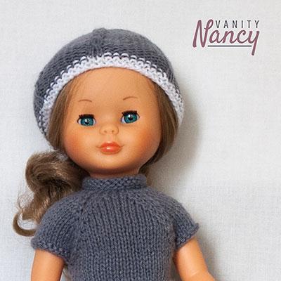 Patrón de gorro de punto para Nancy de Famosa