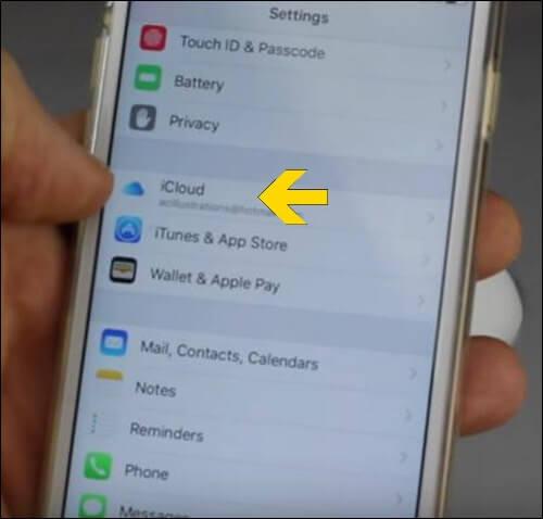 Clonar iCloud en el menu selecciona iCloud