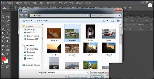 Abrir imagen Photoshop