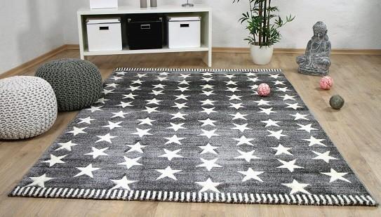 alfombra grande con estrellas 200 x 200 cm