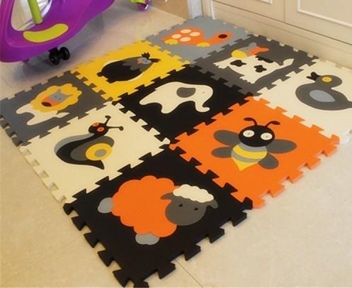 alfombra de puzzle con animales