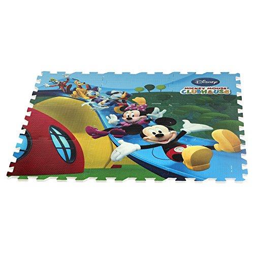 ColorBaby - Alfombra puzzle goma Eva de Mickey Mouse Clubhouse, 9 piezas, 93 x 93 cm (48052)