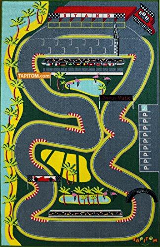 TAPITOM F1 Circuito para pequeños coches - alfombra infantil para jugar 130 x 200 cm