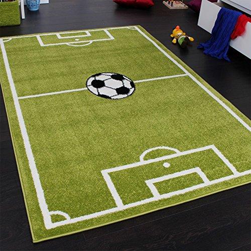 Alfombra Infantil - Diseño Campo De Fútbol - Verde, Grösse:240x320 cm