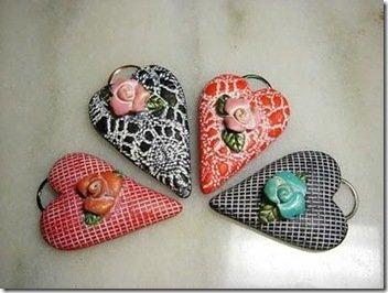 corazones fimo o pasta para modelar