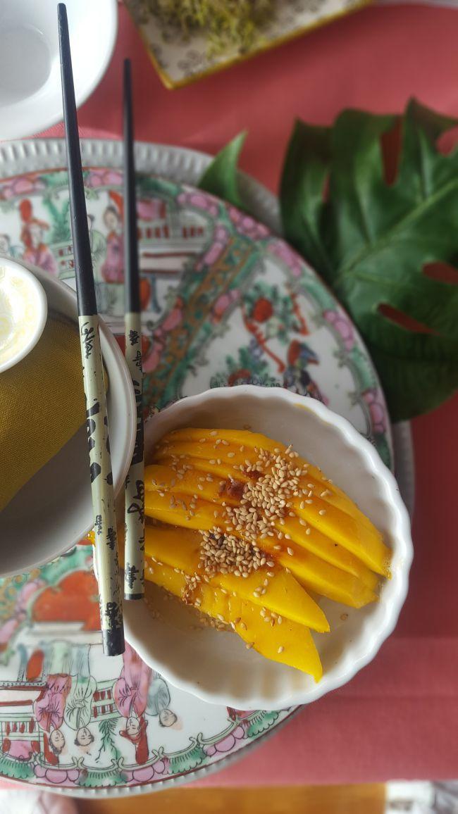 Ensalada dulce de mango y piña