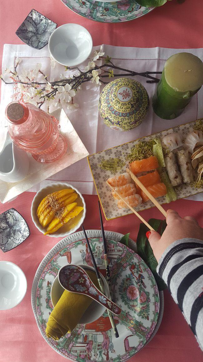 Como decorar una mesa oriental