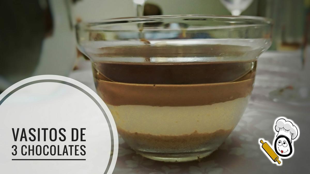Vasitos de 3 chocolates en Thermomix