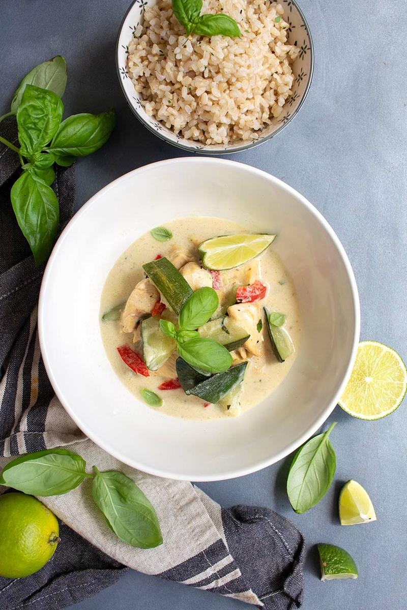 curry verde thai con pollo