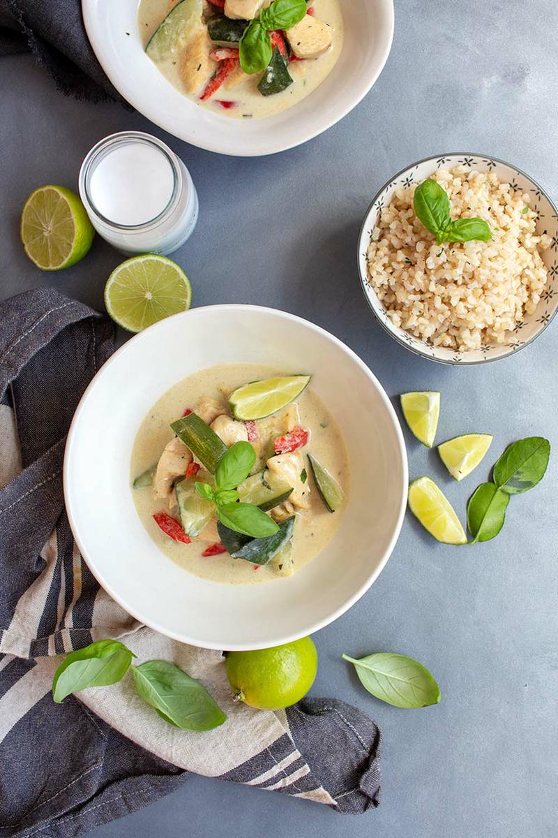 curry verde thai con pollo