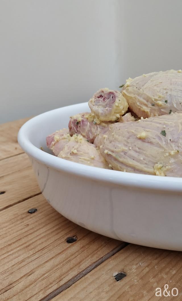 Pollo asado a la mantequilla