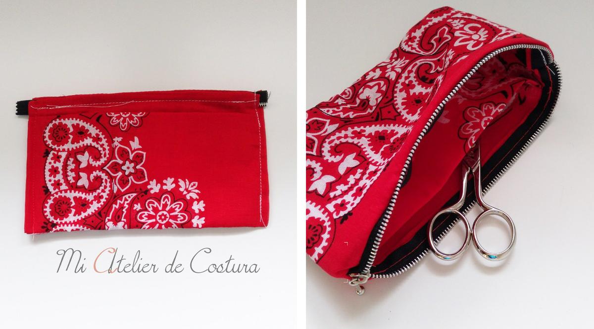 transformación de un pañuelo en neceser