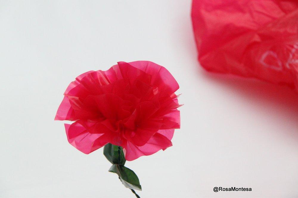 Flores - bolsas plásticas recicladas