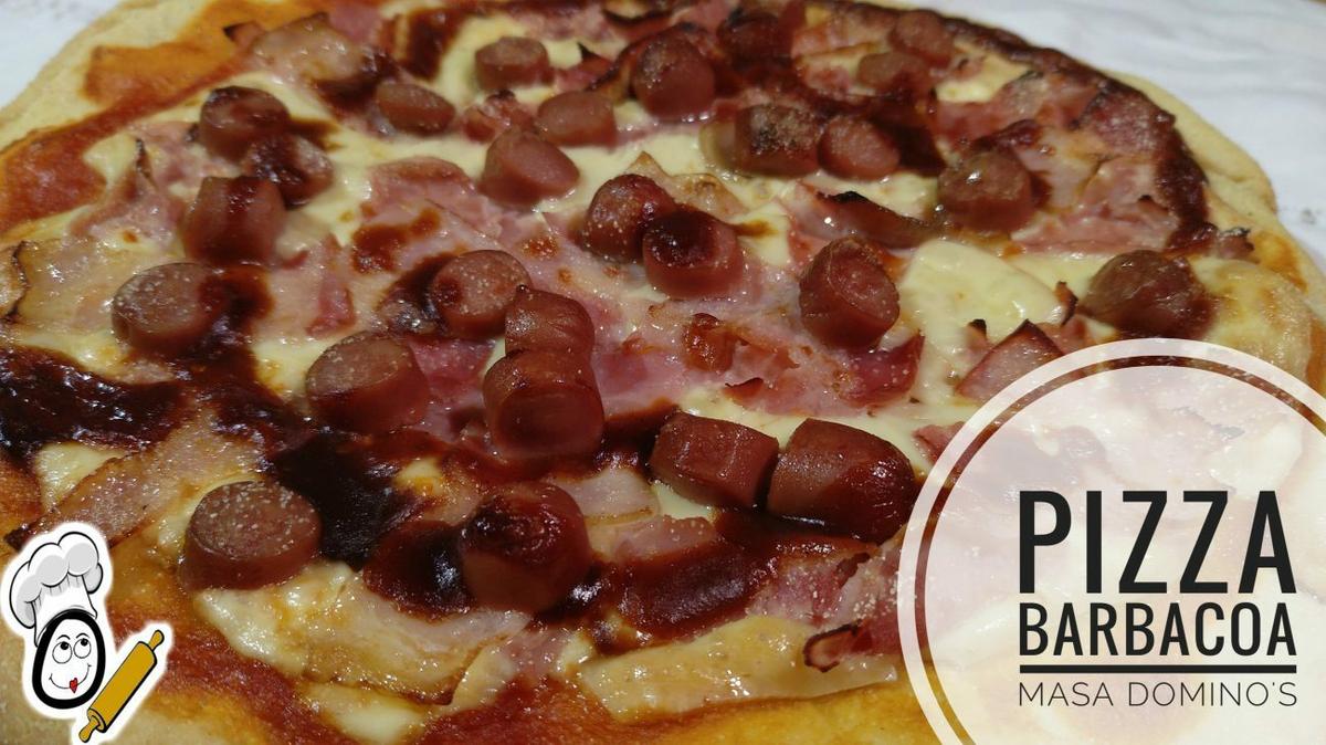Pizza Barbacoa masa Domino´s en Thermomix® | Cocina