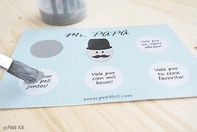 diy tarjeta rasca y gana para el día del padre