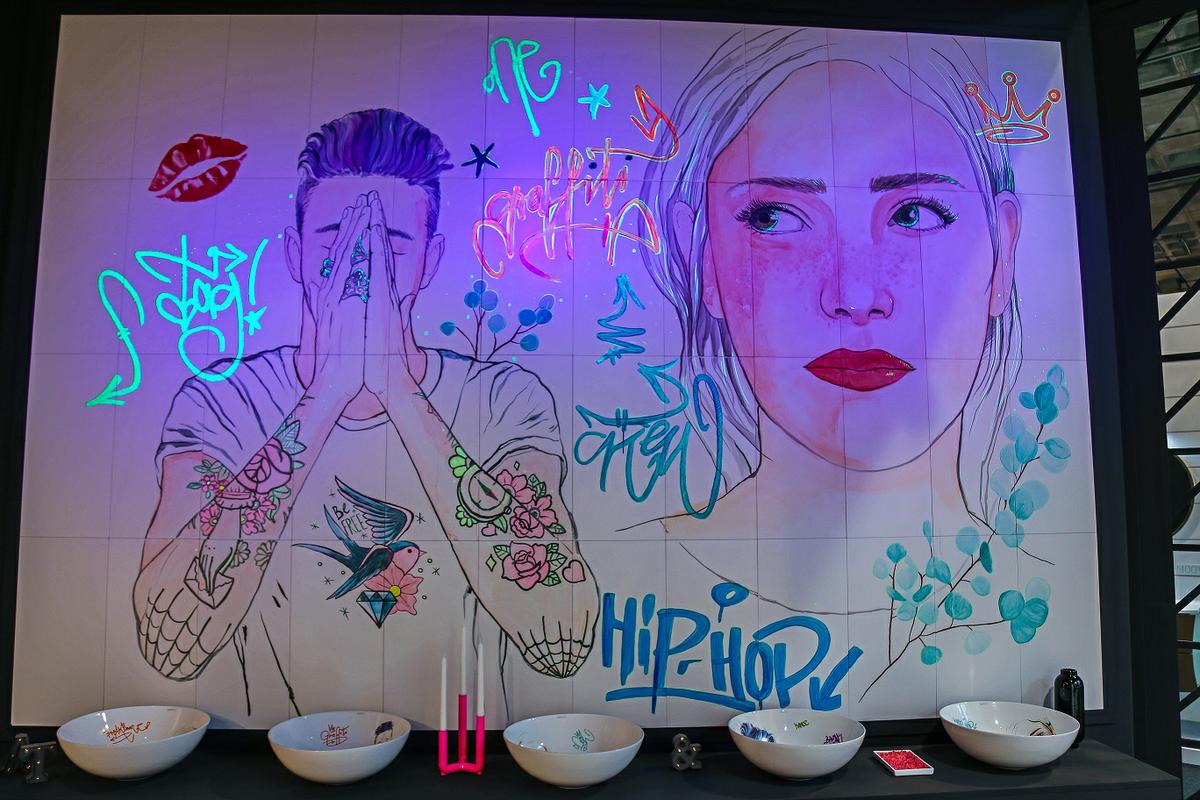 Mural lumínico de Bathco