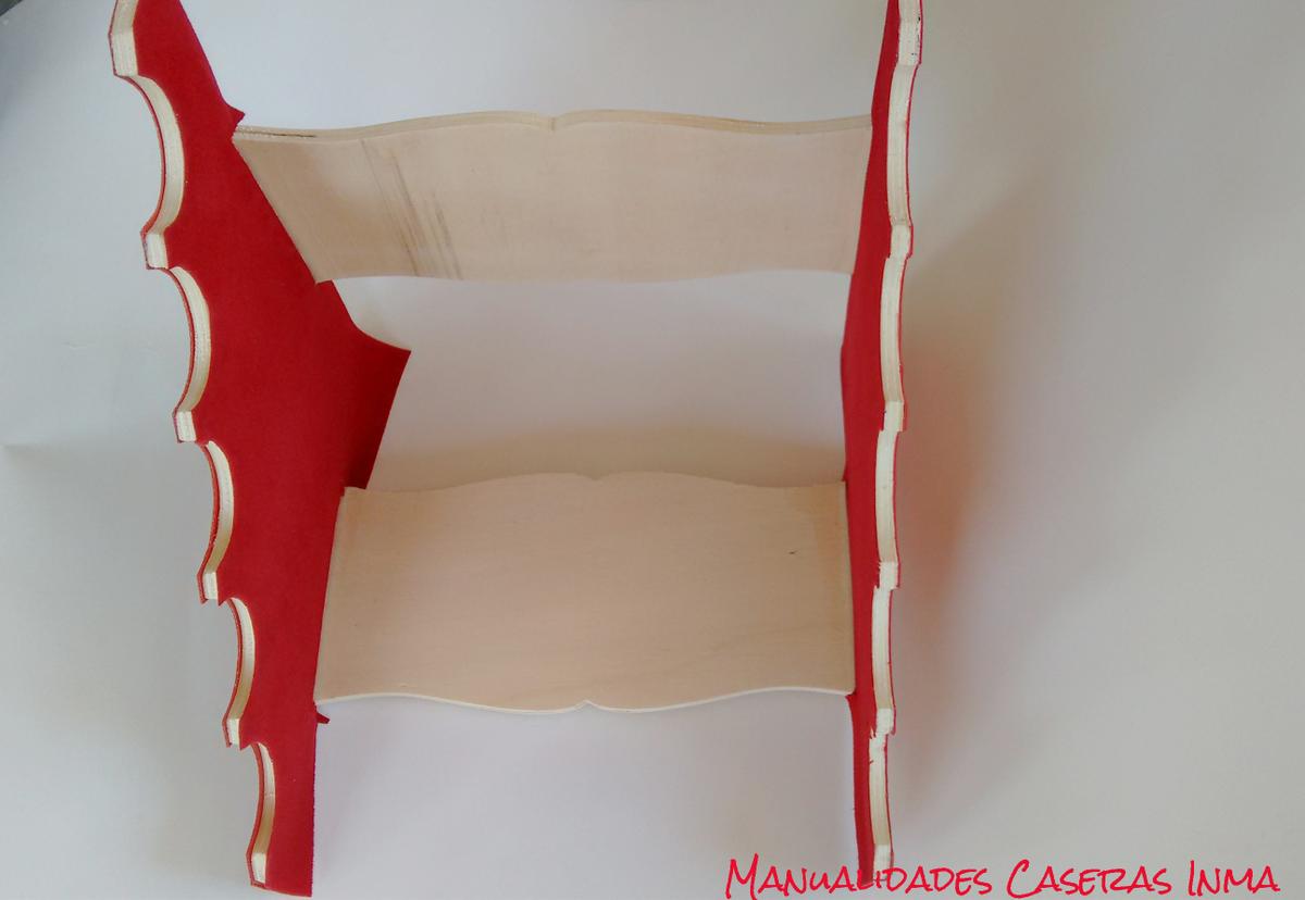 Manualidades Caseras Inma_ Organizador porta pulseras como pegar el adhesivo