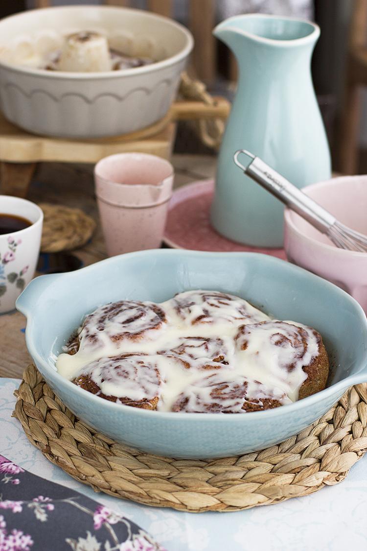Cinnamon Rolls Saludables con harina integral y deliciosos