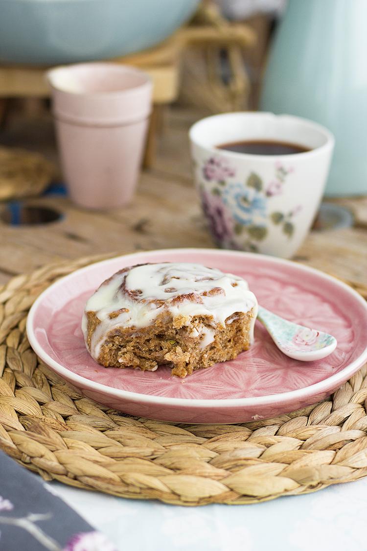 Cinnamon Rolls Saludables con harina integral y deliciosos