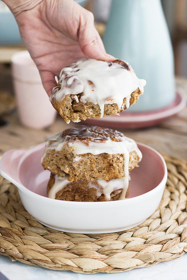 Cinnamon Rolls Saludables con harina integral y deliciosos