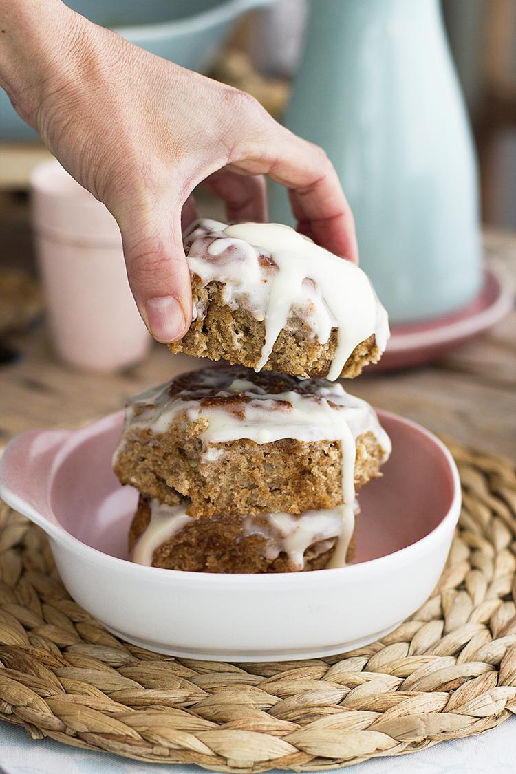 Cinnamon Rolls Saludables con harina integral y deliciosos