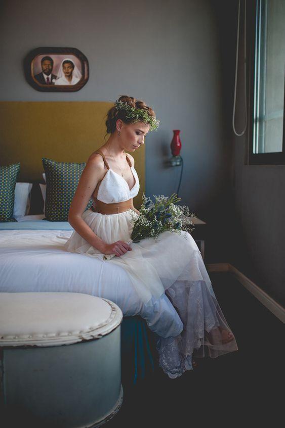 Vestido de novia cuero