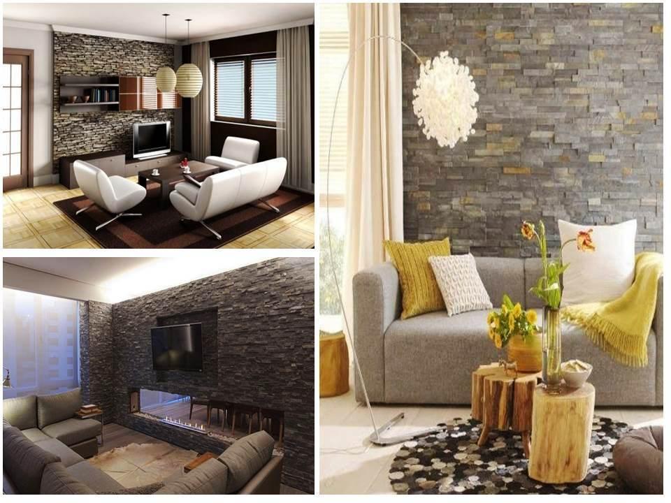 Hermosas ideas de decoración con paredes de piedra para interiores 