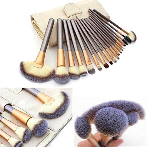 LZYMSZ 18piezas Set de pinceles de maquillaje profesional Kit de maquillaje esencial con estuche de pincel