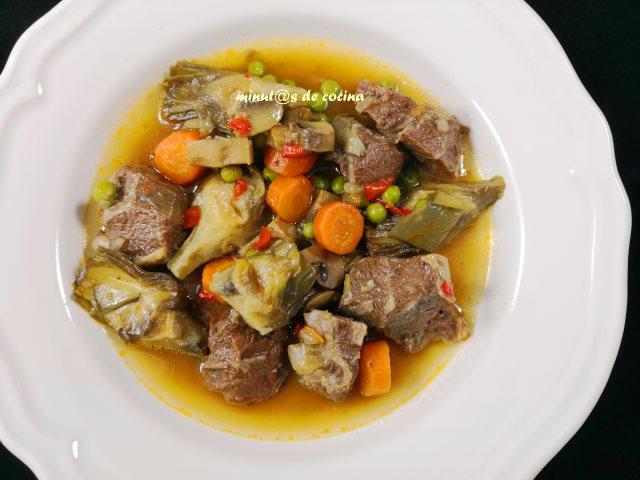 guisado de ternera con verduras