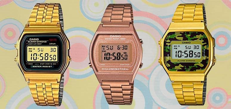 relojes Casio dorados