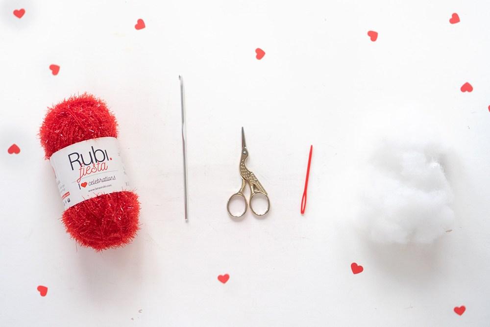 materiales corazon de ganchillo, Visto en 