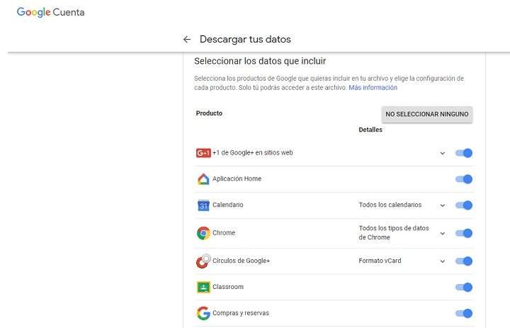 como descargar una copia de seguridad de Google Plus con todas las fotos contactos publicaciones +1 circulos y comunidades