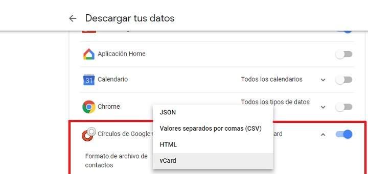 como descargar una copia de seguridad de Google Plus con todas las fotos contactos publicaciones +1 circulos y comunidades