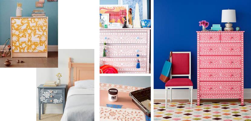 Estarcido en muebles