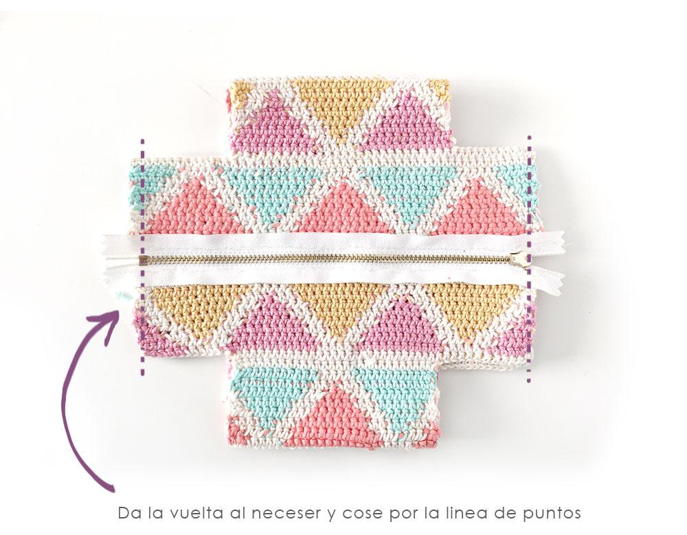 Cómo hacer un neceser tapestry a crochet de form cuadrada