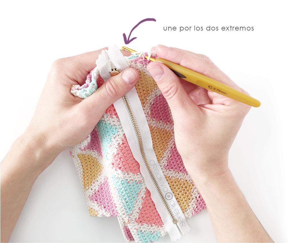 Cómo hacer un neceser tapestry a crochet de form cuadrada