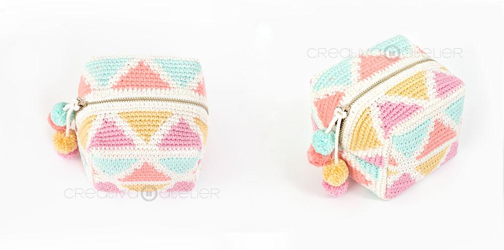 Cómo hacer un neceser tapestry a crochet de form cuadrada