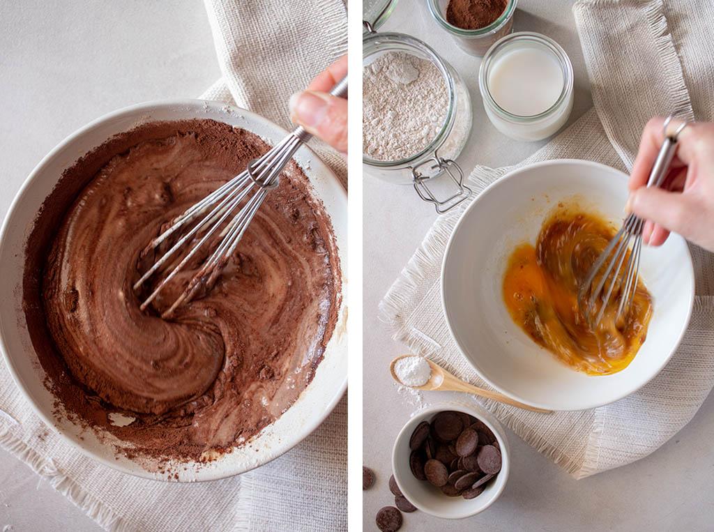 tortitas de chocolate con trozos de chocolate