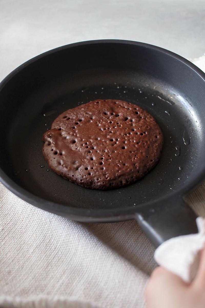 tortitas de chocolate con trozos de chocolate