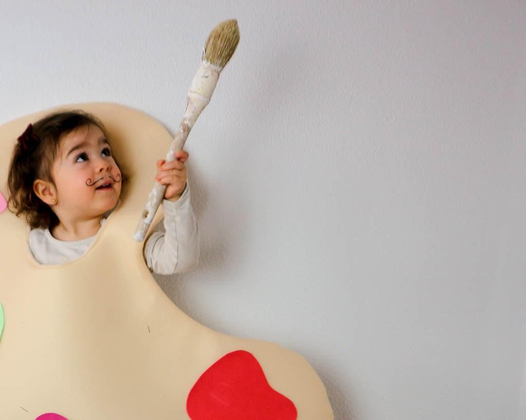 disfraz paleta de pintor